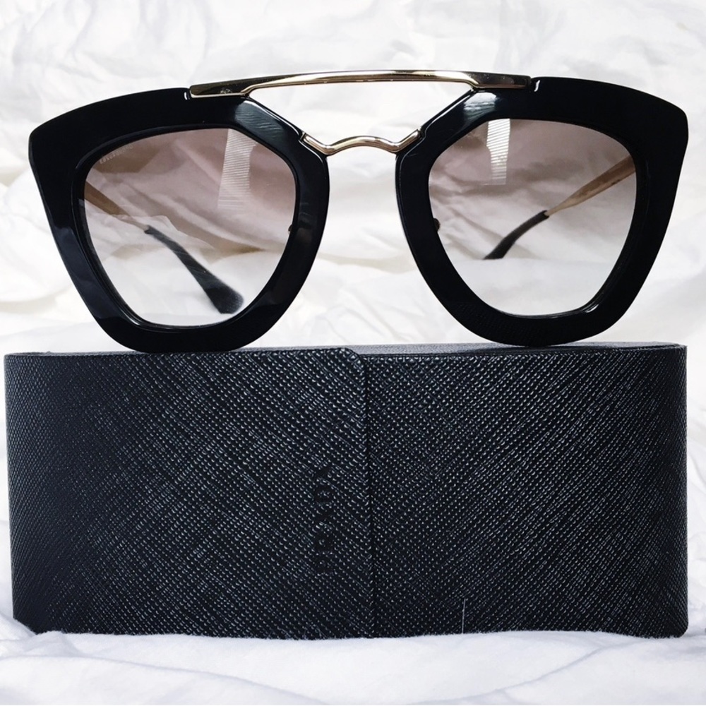 NEW Prada Black Cat Eye Sunglasses